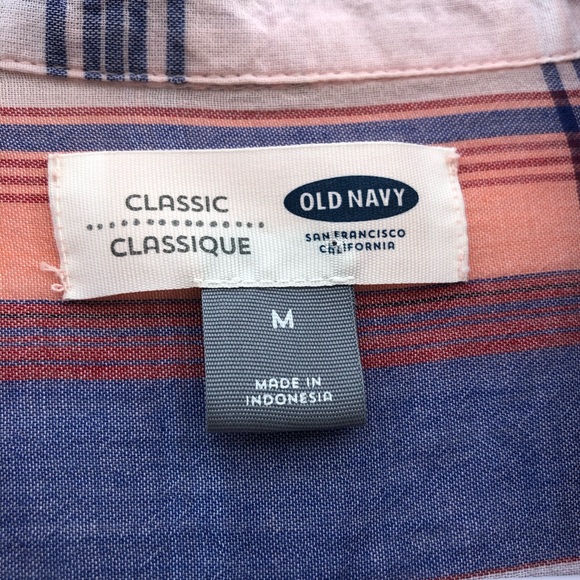 Old Navy Classic Plaid Button Down Size M - Picture 5 of 8